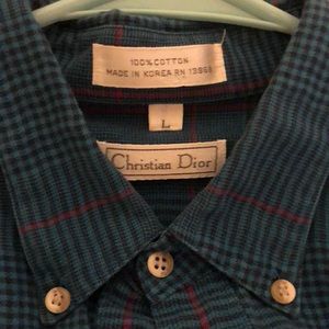 Vintage Christian Dior button up men’s size large